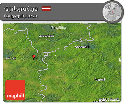 Satellite 3D Map of Gņilojručeja