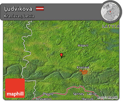 Satellite 3D Map of Ļudvikova