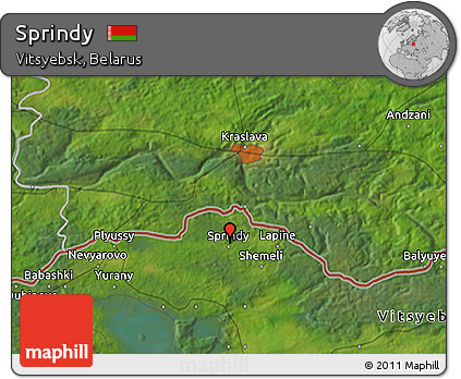 Satellite 3D Map of Sprindy