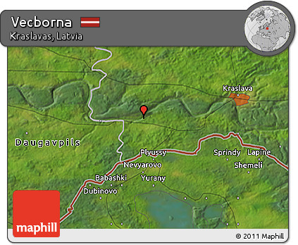 Satellite 3D Map of Vecborna