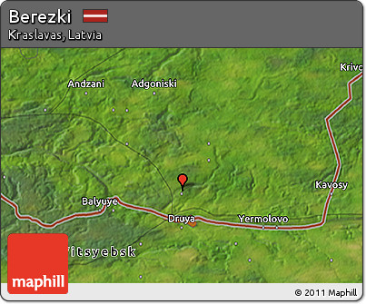 Satellite 3D Map of Berezki