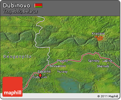 Satellite 3D Map of Dubinovo