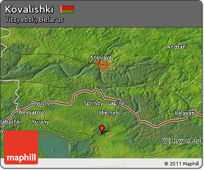 Satellite 3D Map of Kovalishki