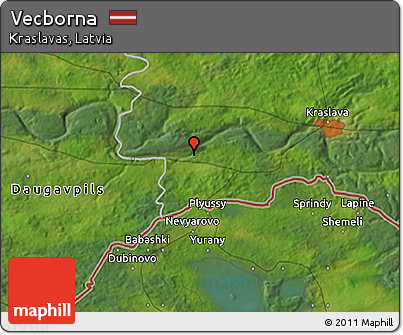 Satellite 3D Map of Vecborna