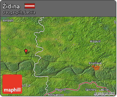 Satellite 3D Map of Židina