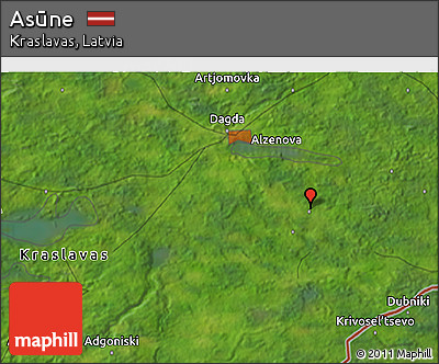 Satellite 3D Map of Asūne