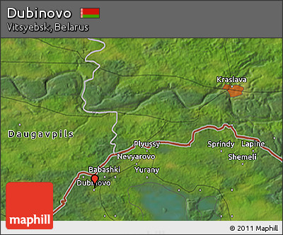 Satellite 3D Map of Dubinovo