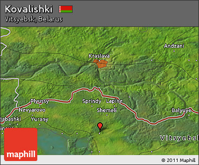 Satellite 3D Map of Kovalishki