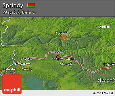 Satellite 3D Map of Sprindy