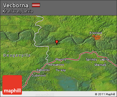 Satellite 3D Map of Vecborna