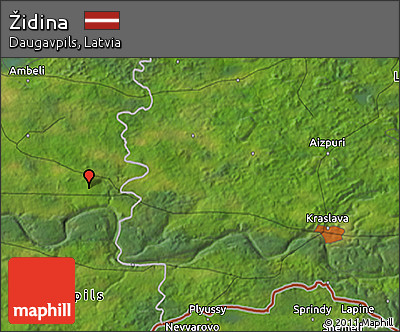 Satellite 3D Map of Židina