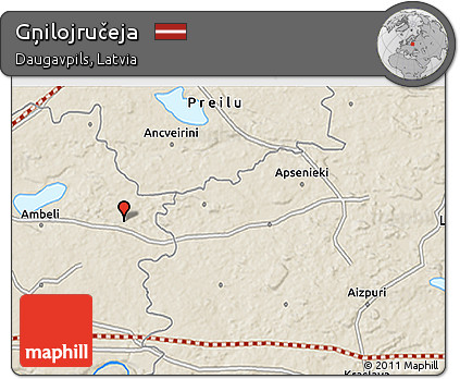 Shaded Relief 3D Map of Gņilojručeja