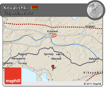 Shaded Relief 3D Map of Kovalishki