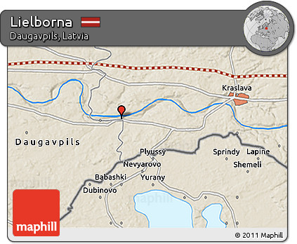Shaded Relief 3D Map of Lielborna