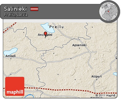 Shaded Relief 3D Map of Salinieki
