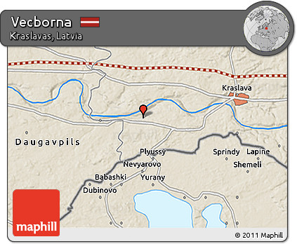 Shaded Relief 3D Map of Vecborna
