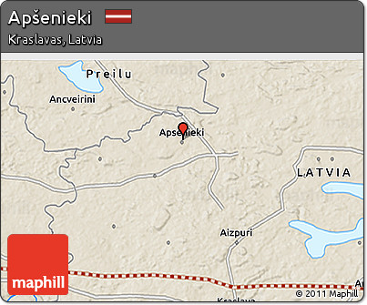 Shaded Relief 3D Map of Apšenieki
