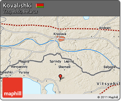 Shaded Relief 3D Map of Kovalishki