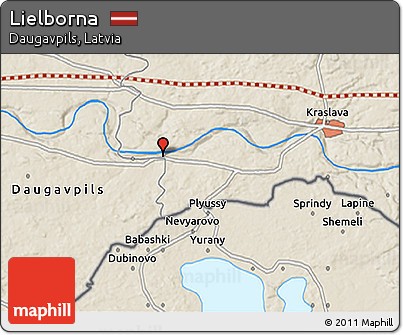 Shaded Relief 3D Map of Lielborna