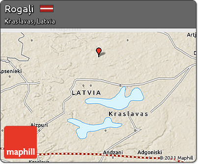 Shaded Relief 3D Map of Rogaļi