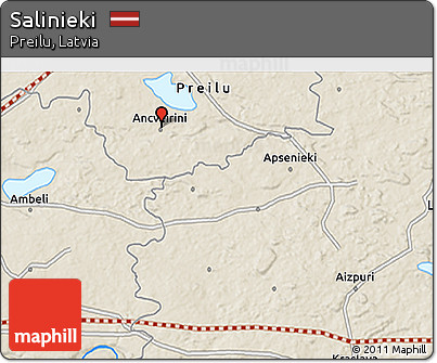 Shaded Relief 3D Map of Salinieki