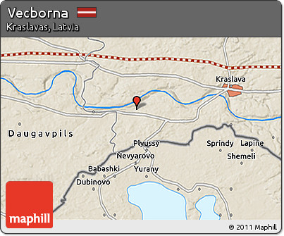 Shaded Relief 3D Map of Vecborna
