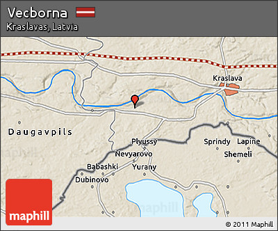 Shaded Relief 3D Map of Vecborna