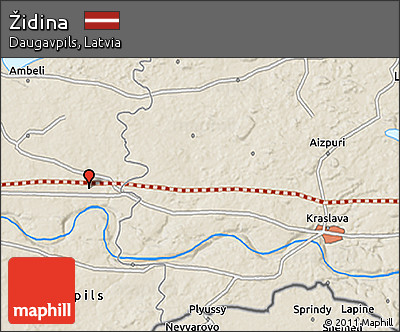 Shaded Relief 3D Map of Židina