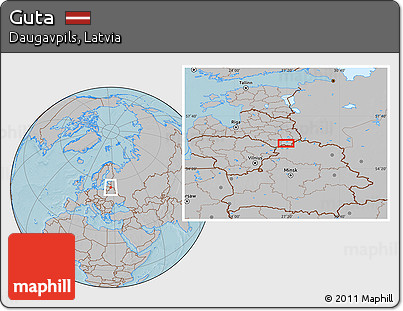 Gray Location Map of Guta, hill shading
