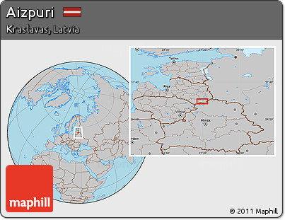 Gray Location Map of Aizpuri