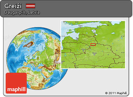 Physical Location Map of Greiži