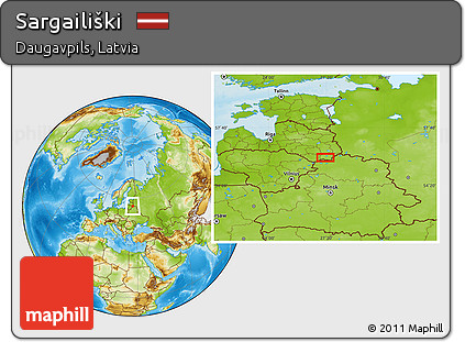 Physical Location Map of Sargailiški