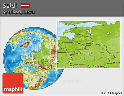 Physical Location Map of Saldi