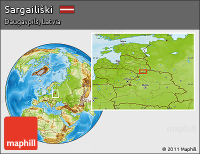 Physical Location Map of Sargailiški