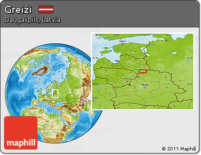 Physical Location Map of Greiži