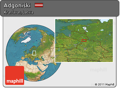 Satellite Location Map of Adgoniški