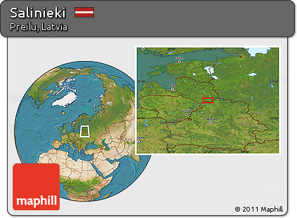 Satellite Location Map of Salinieki