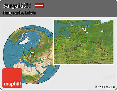 Satellite Location Map of Sargailiški