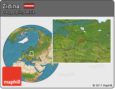 Satellite Location Map of Židina