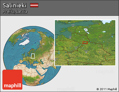 Satellite Location Map of Salinieki