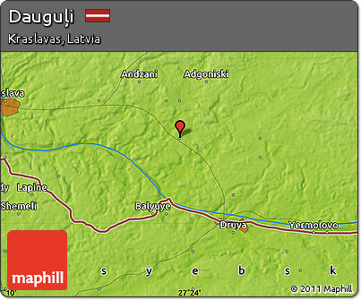 Physical Map of Dauguļi