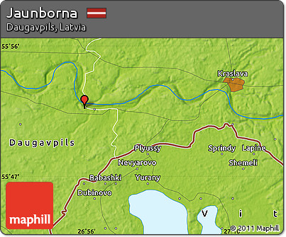 Physical Map of Jaunborna