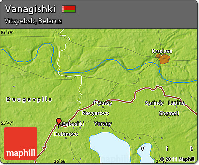 Physical Map of Vanagishki