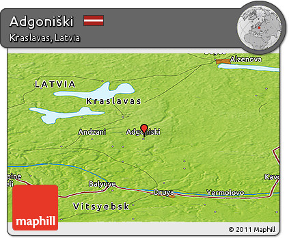 Physical Panoramic Map of Adgoniški