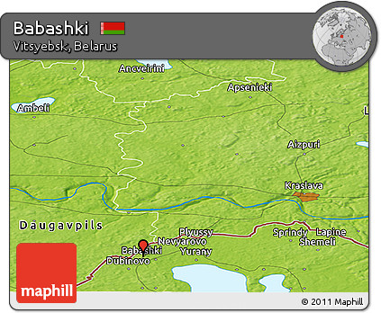 Physical Panoramic Map of Babashki