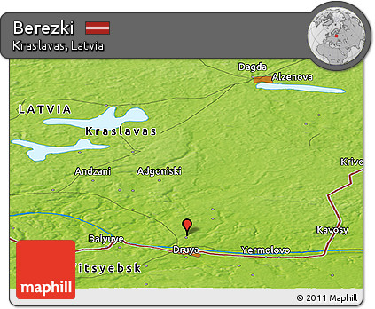 Physical Panoramic Map of Berezki