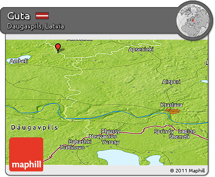 Physical Panoramic Map of Guta