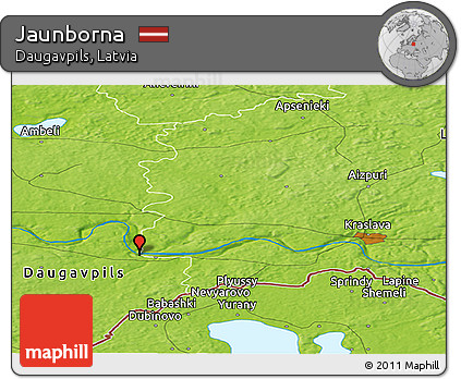 Physical Panoramic Map of Jaunborna