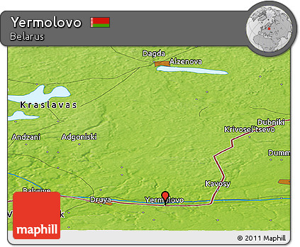 Physical Panoramic Map of Yermolovo