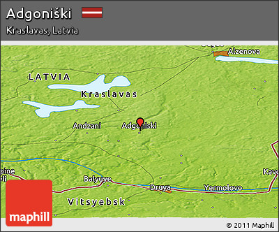 Physical Panoramic Map of Adgoniški